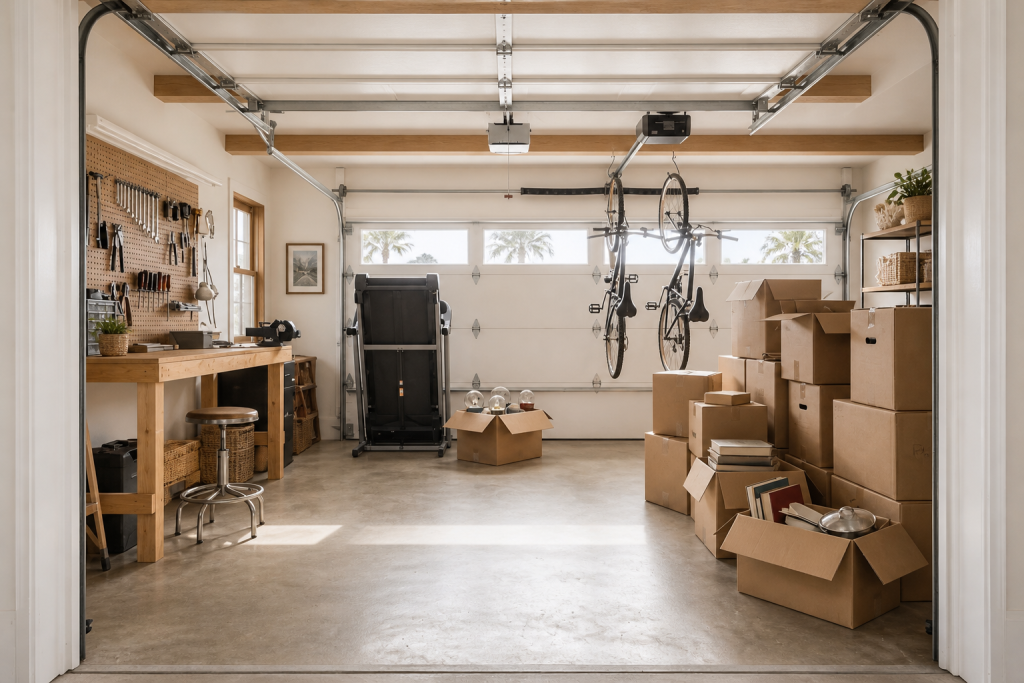 Garage Cleaning & Organization in a bright coastal Jacksonville home